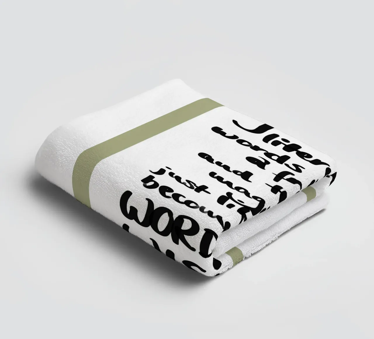 framed 1 towel by words-in-frames