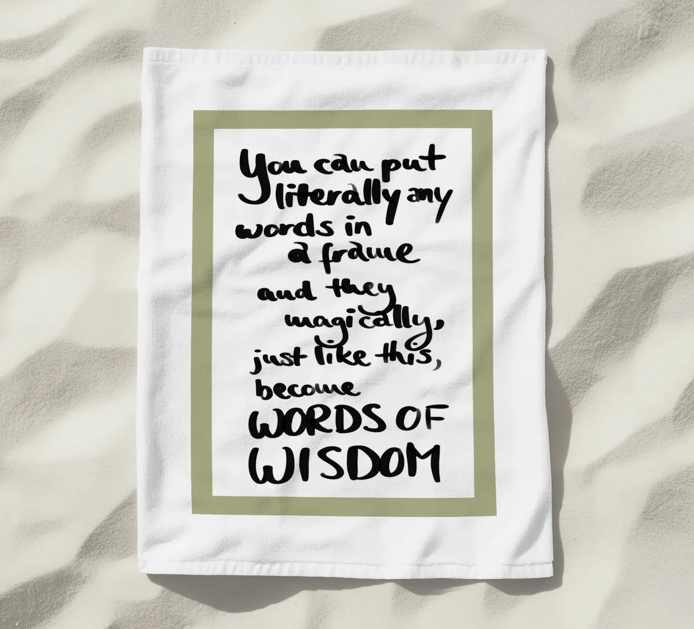 gerahmt 1 Strandtuch von words-in-frames