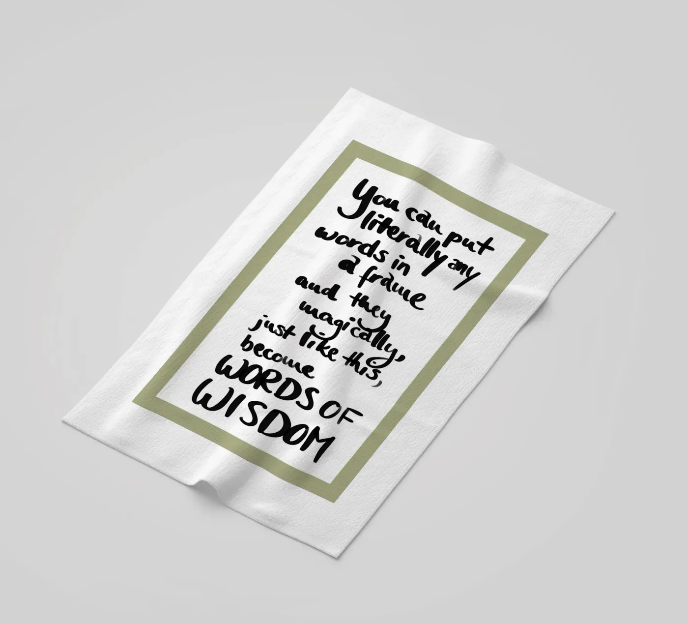 gerahmt 1 Strandtuch von words-in-frames