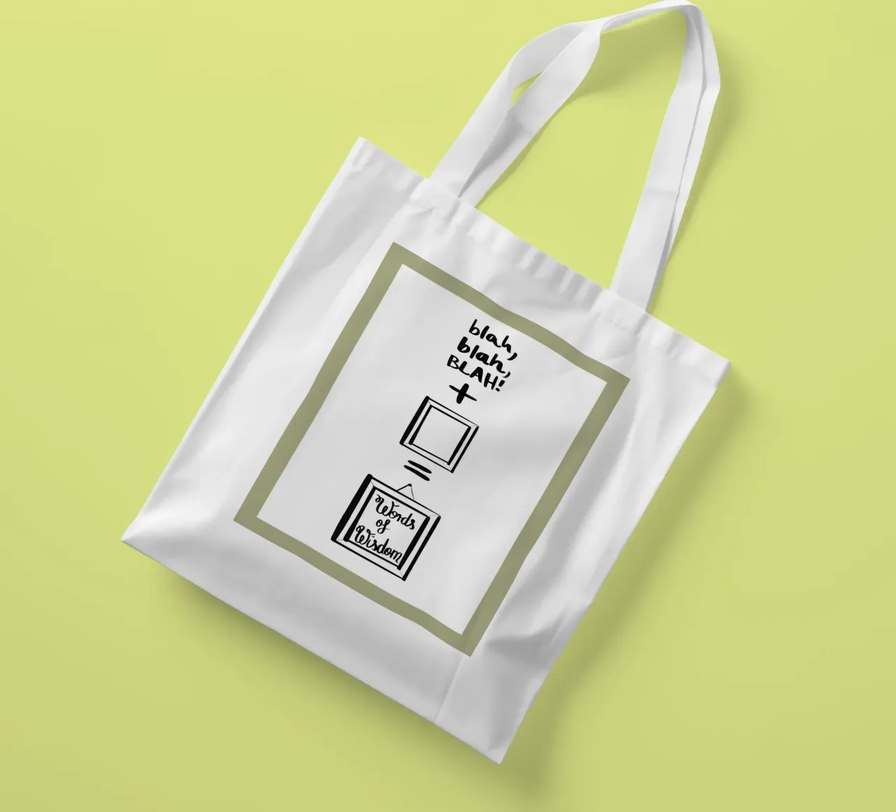 inquadrato 2 borsa in juta da words-in-frames