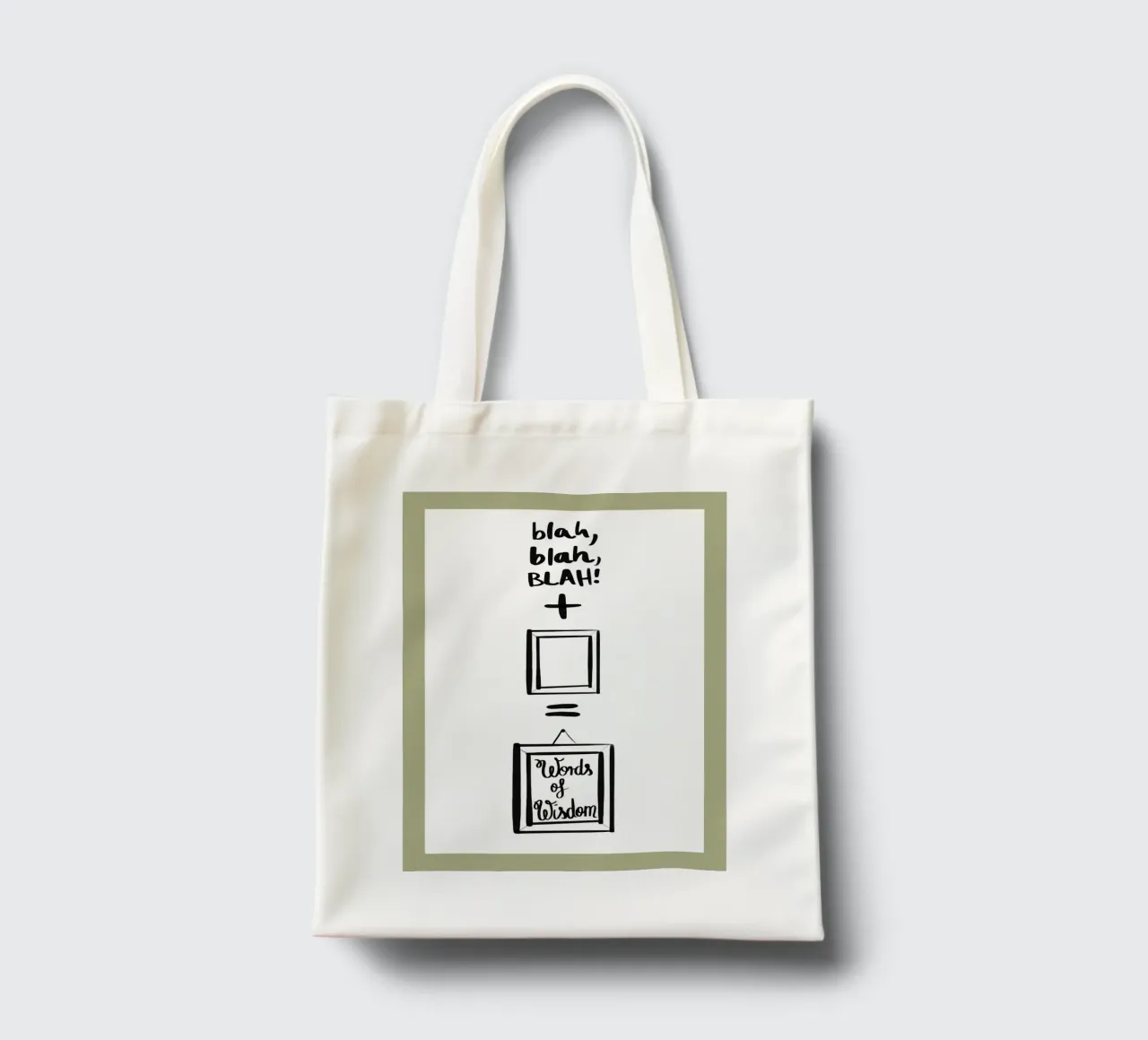 inquadrato 2 borsa in juta da words-in-frames