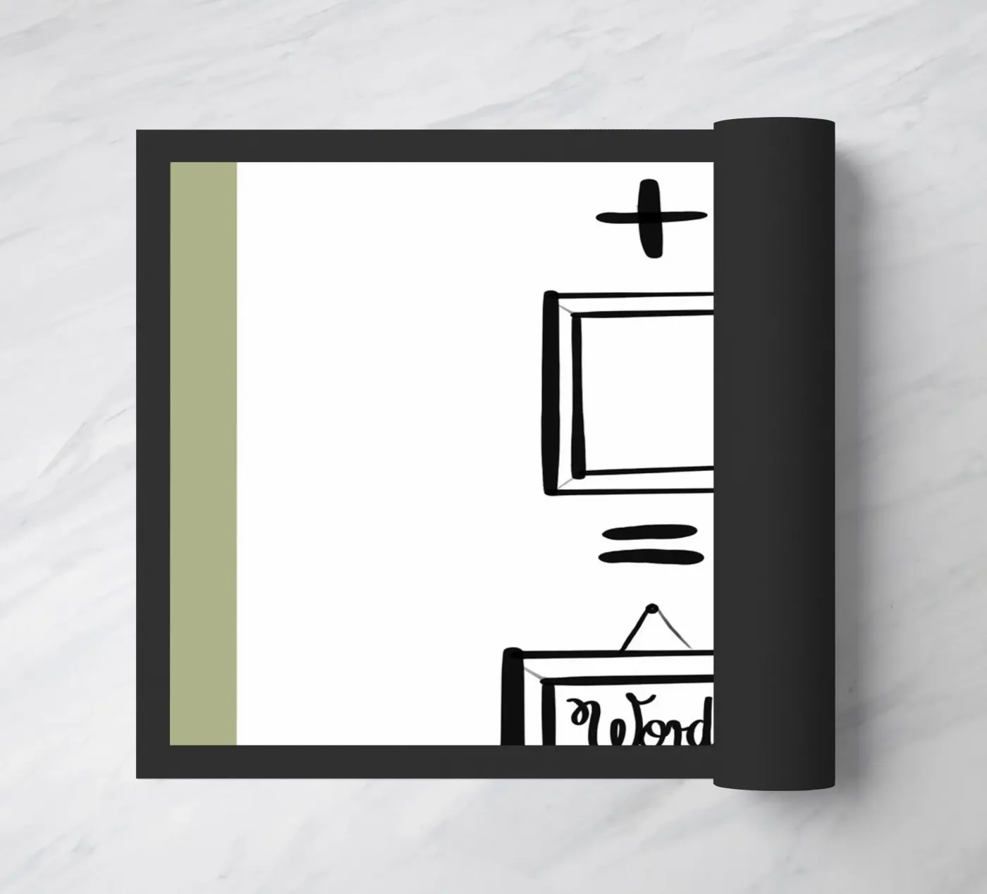 ingelijst 2 deurmat van words-in-frames