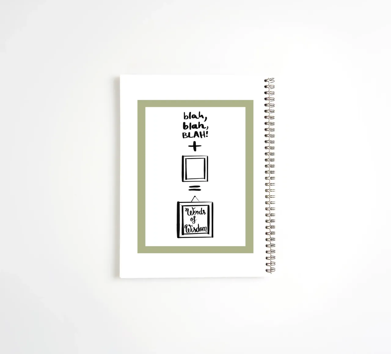 framed 2 spiral notebook by words-in-frames