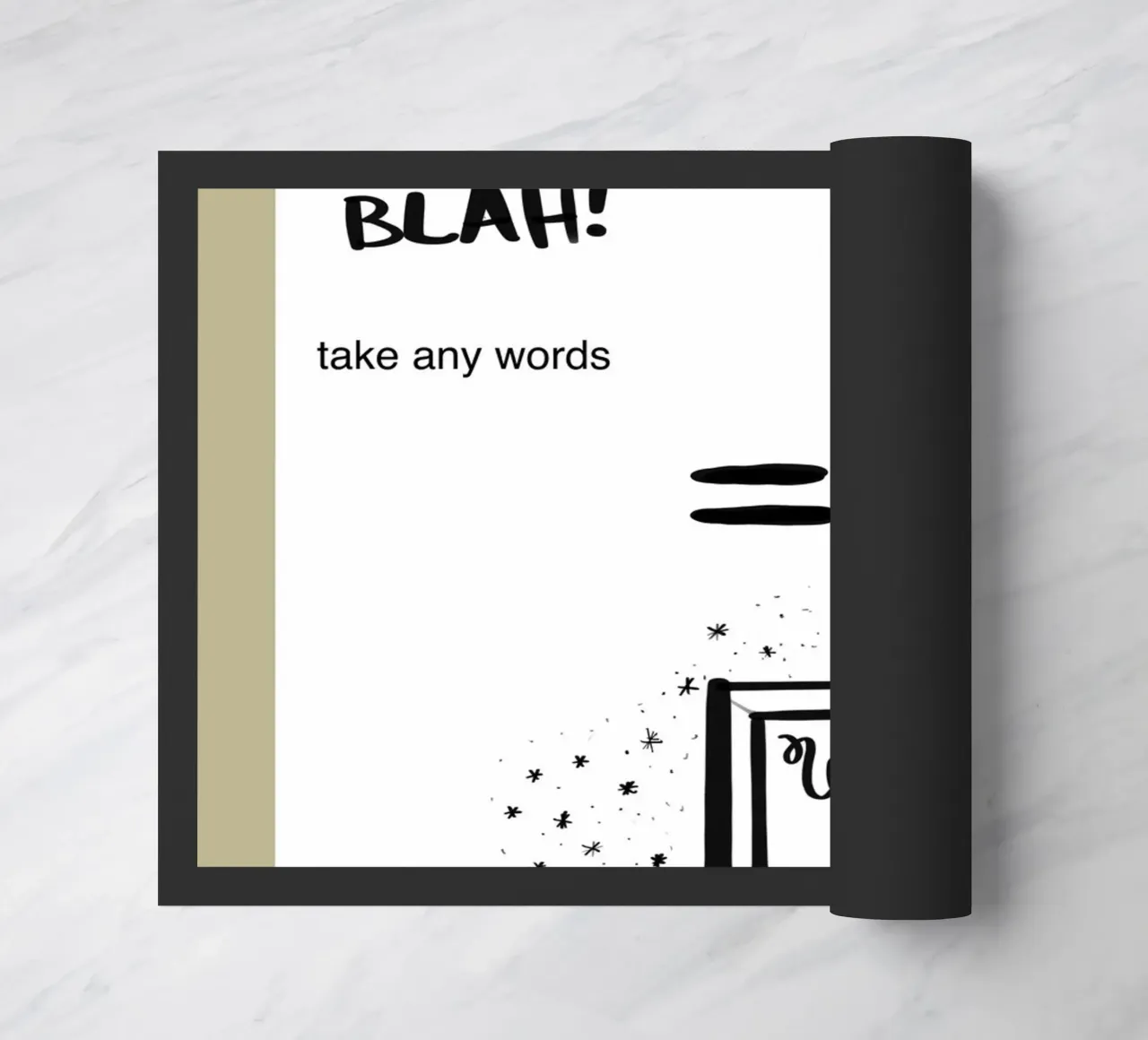 framed 3 doormat by words-in-frames