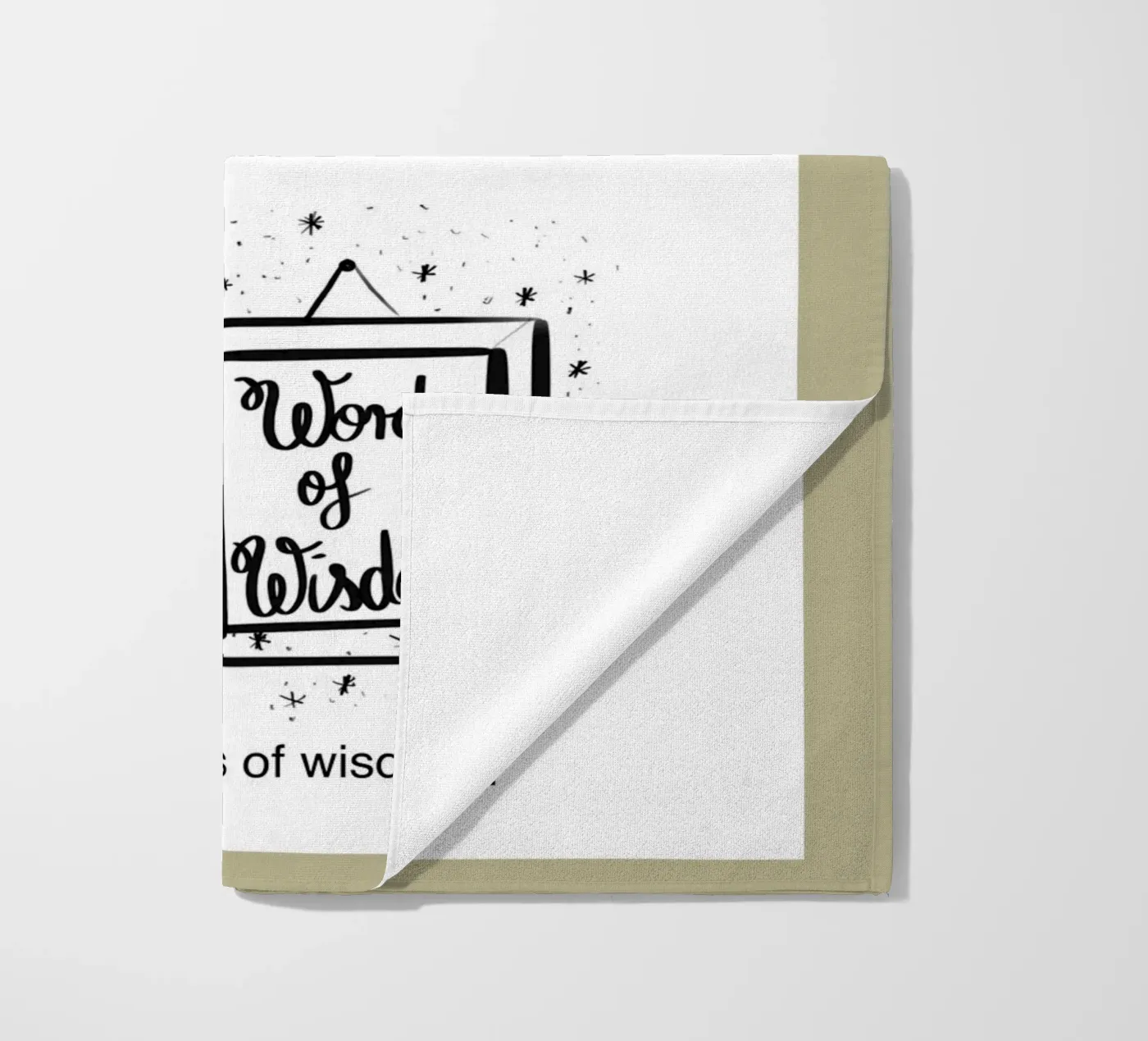 framed 3 beach towel by words-in-frames