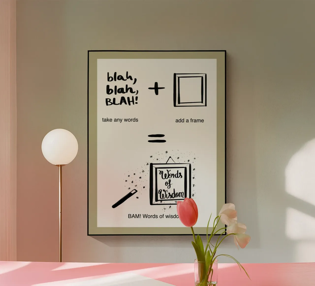 inquadrato 3 plexiglass da words-in-frames