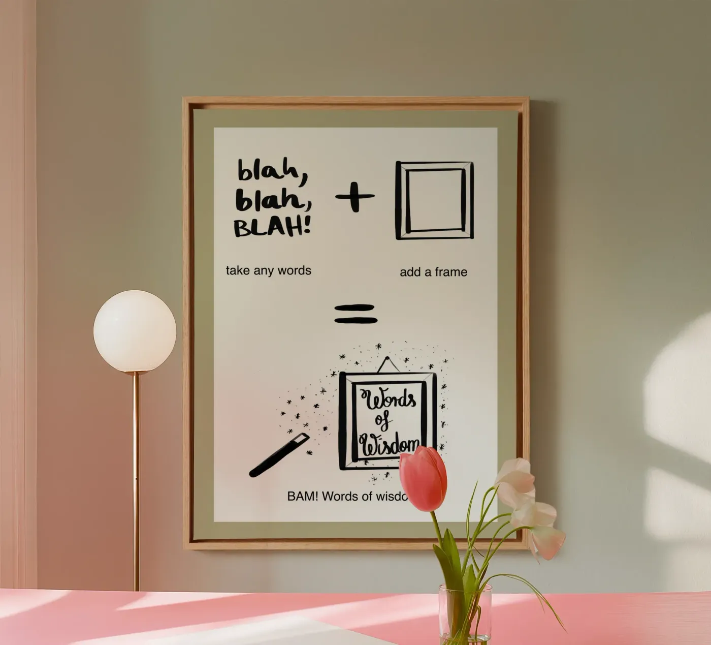 framed 3 tela da words-in-frames