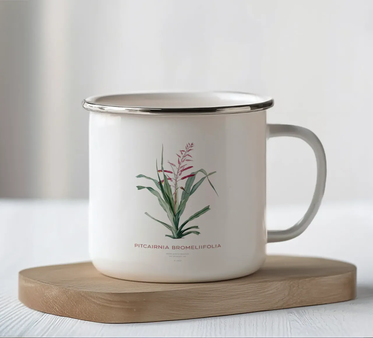 Pitcairnia bromeliifolia fiore tazza in smalto da Vintagrafica