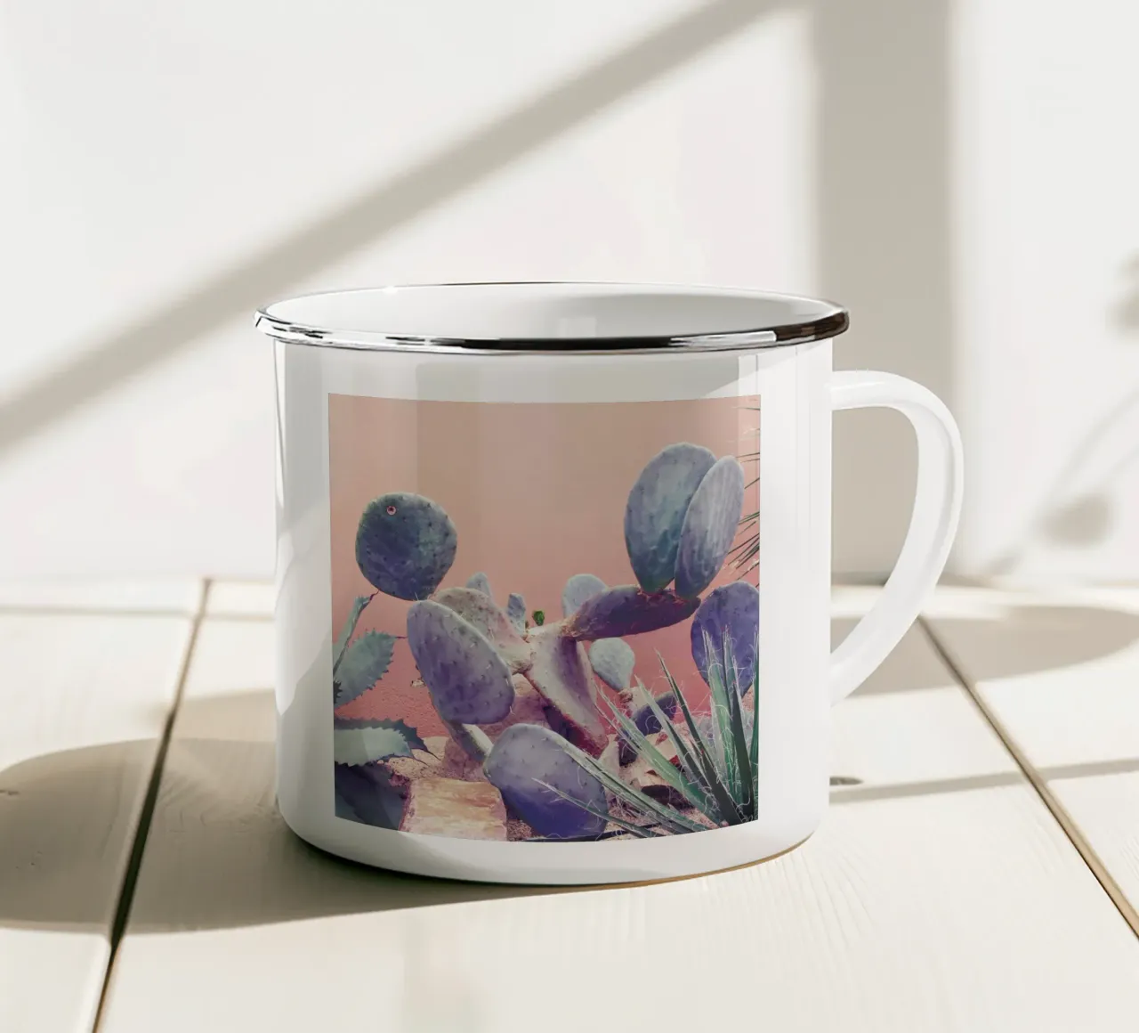 Into the Tropics (Pink) tazza in smalto da BlauMaschine