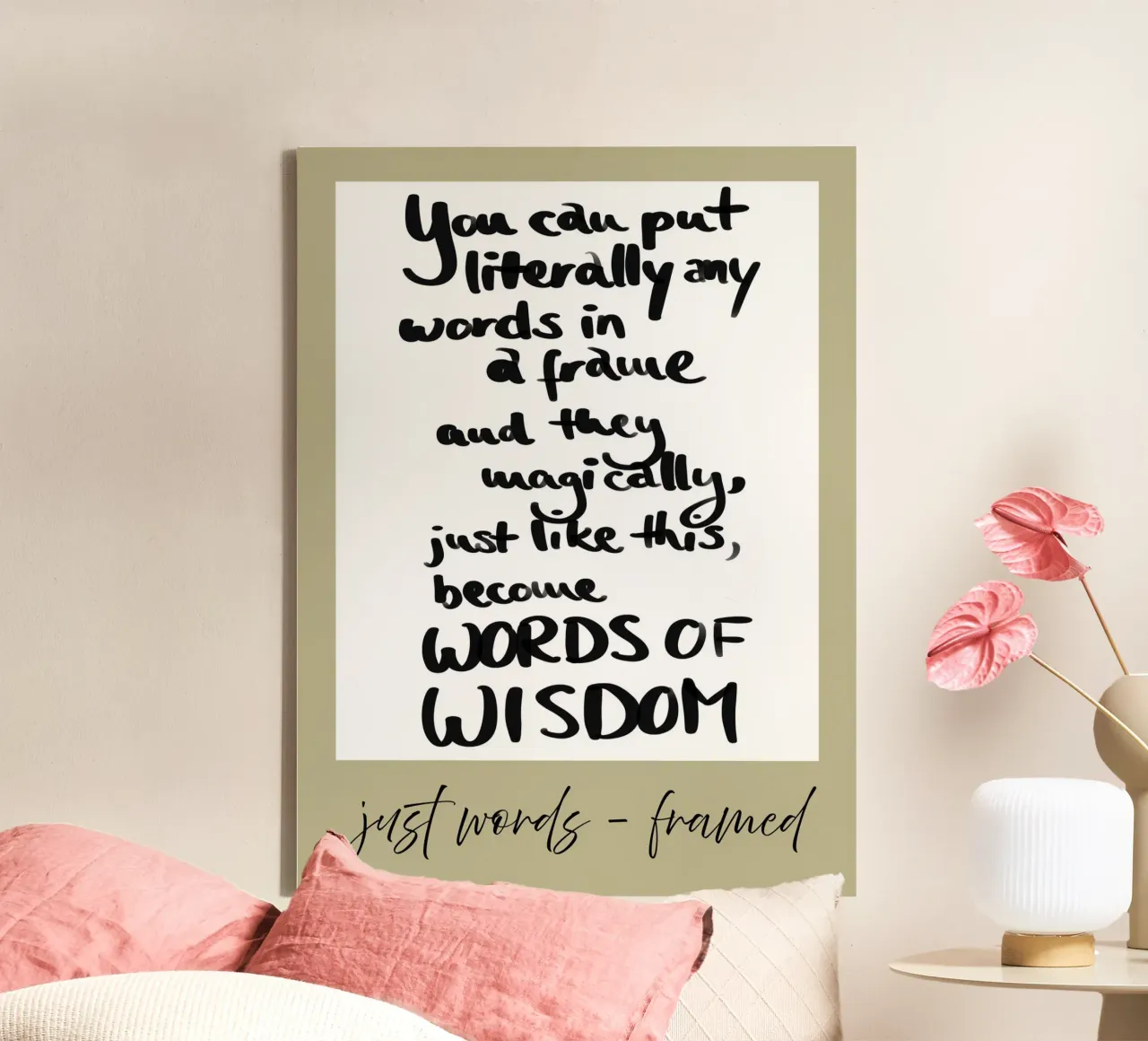 just words - framed 1 canvas by words-in-frames