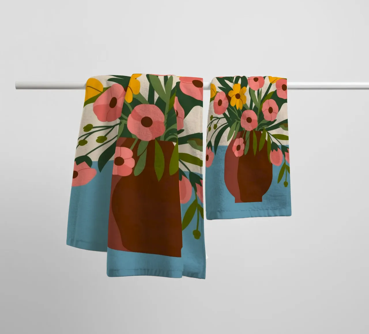 Fiore minimalista asciugamano da bagno da Artie Shifa