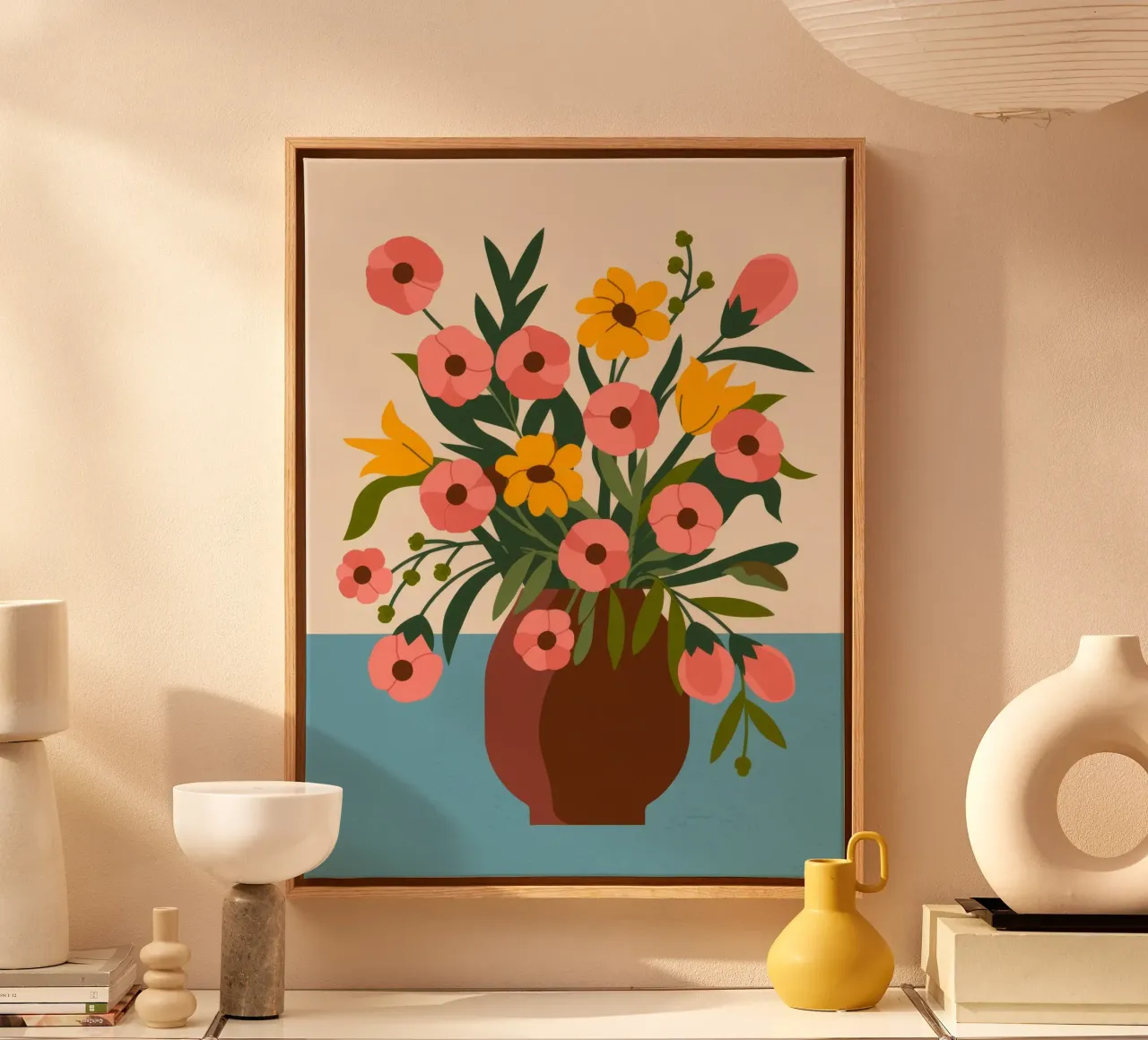 Minimalist Bloom canvas by Artie Shifa