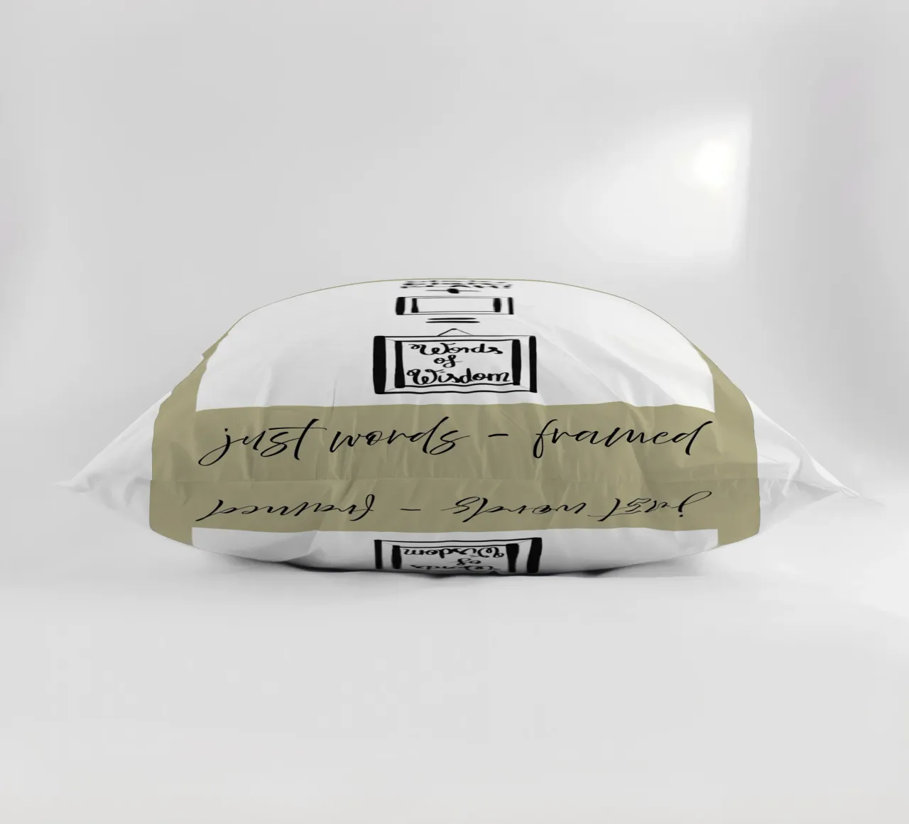 just words - framed 2 decorative cushion by words-in-frames