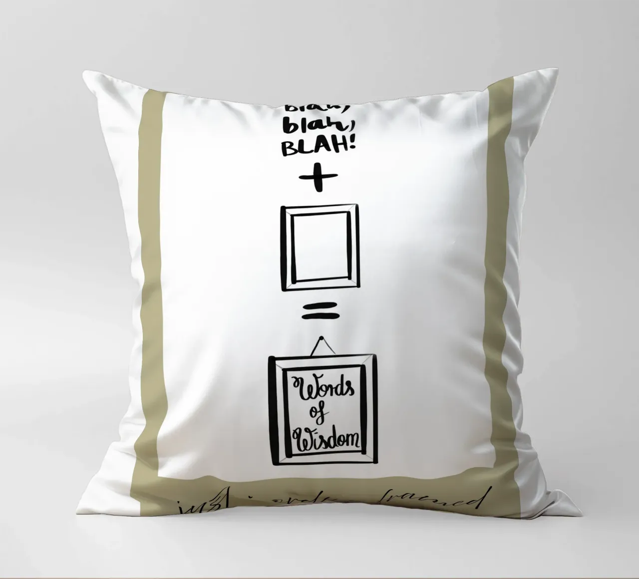 just words - framed 2 decorative cushion by words-in-frames