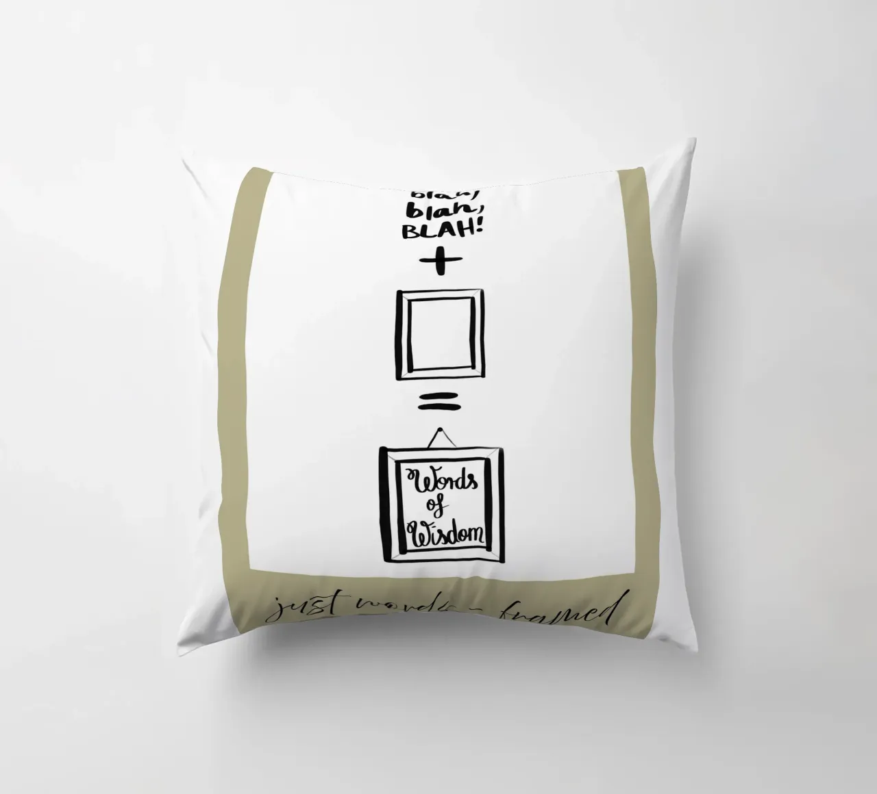 just words - framed 2 decorative cushion by words-in-frames