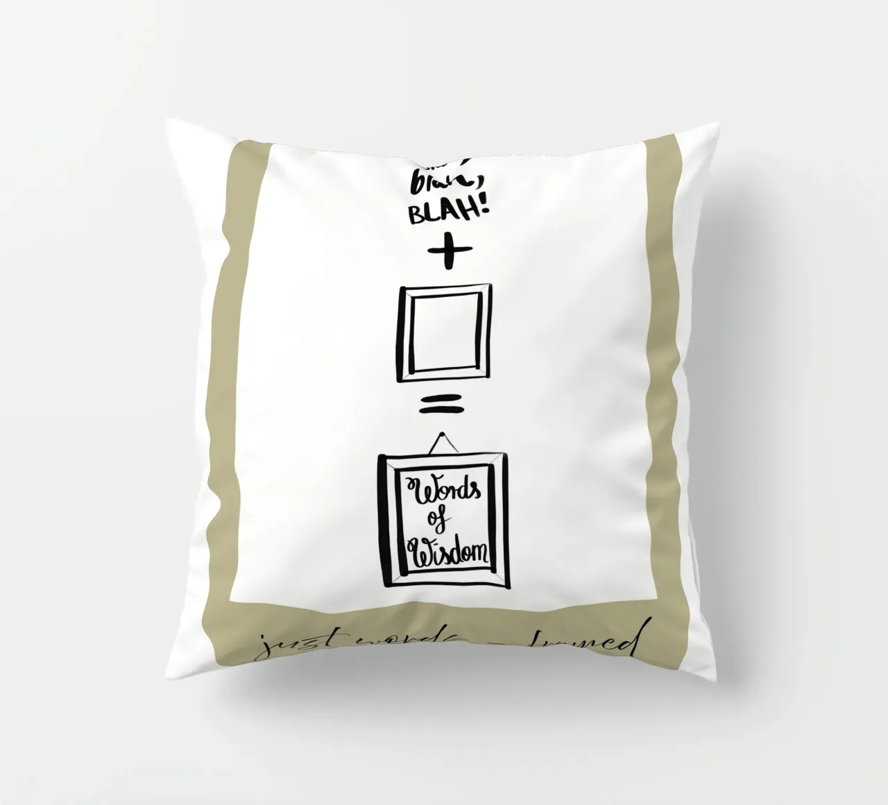 just words - framed 2 decorative cushion by words-in-frames