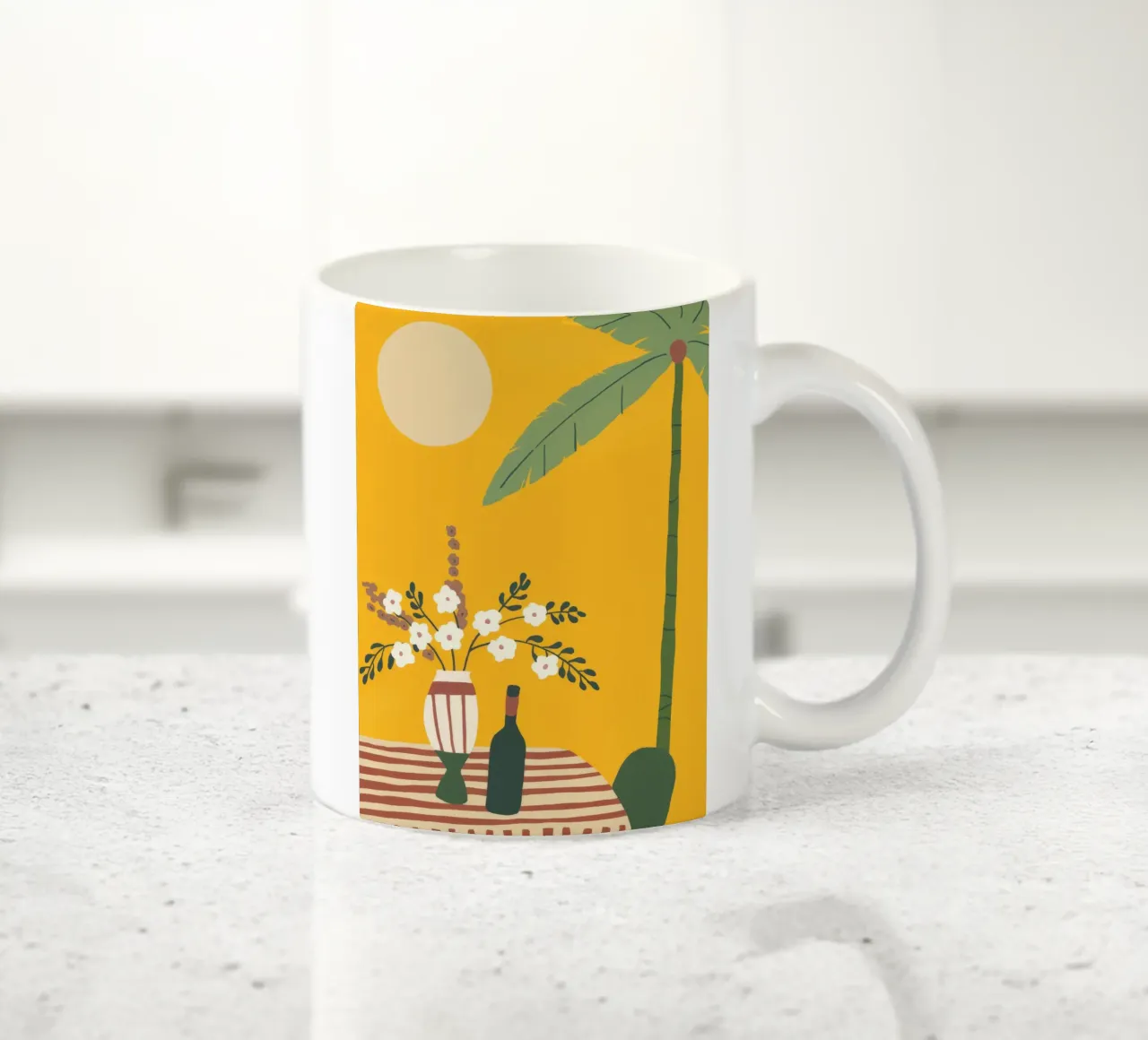 Natura morta in un giorno di sole tazza in ceramica da Artie Shifa