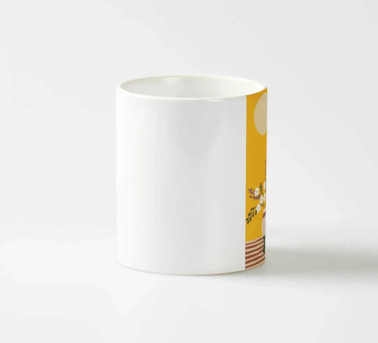 Natura morta in un giorno di sole tazza in ceramica da Artie Shifa