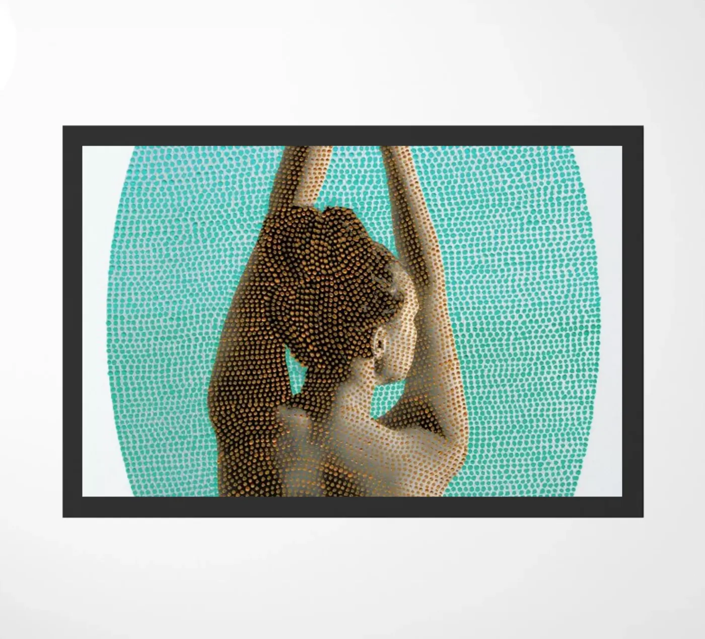 Noise (Mint) doormat by BlauMaschine