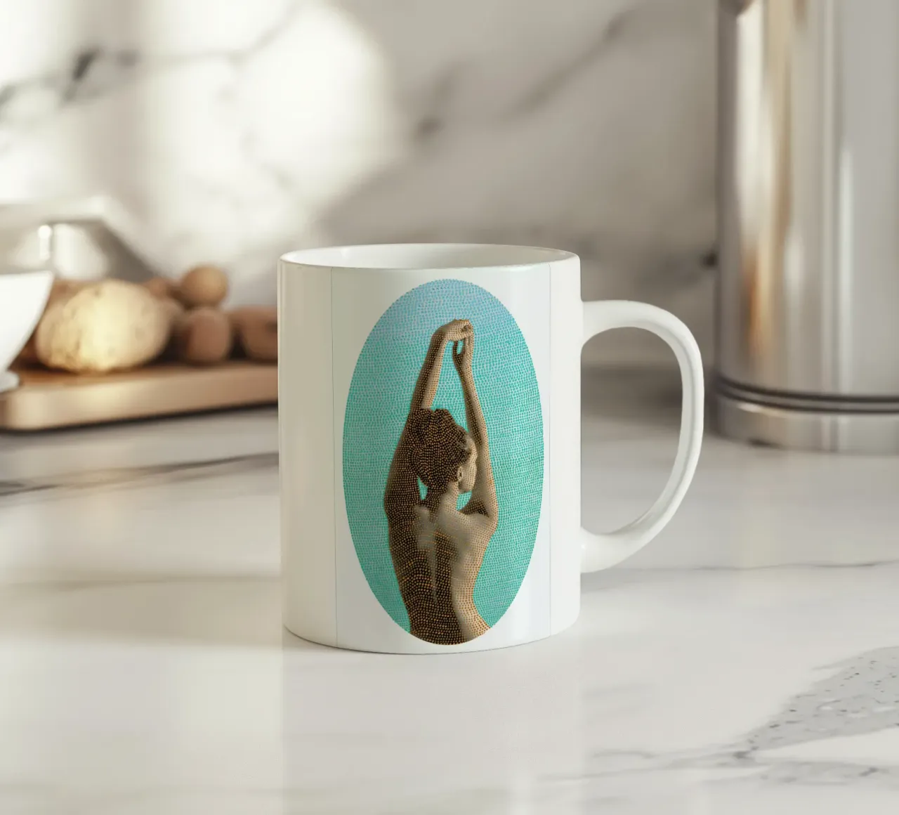 Noise (Mint) keramische mok van BlauMaschine