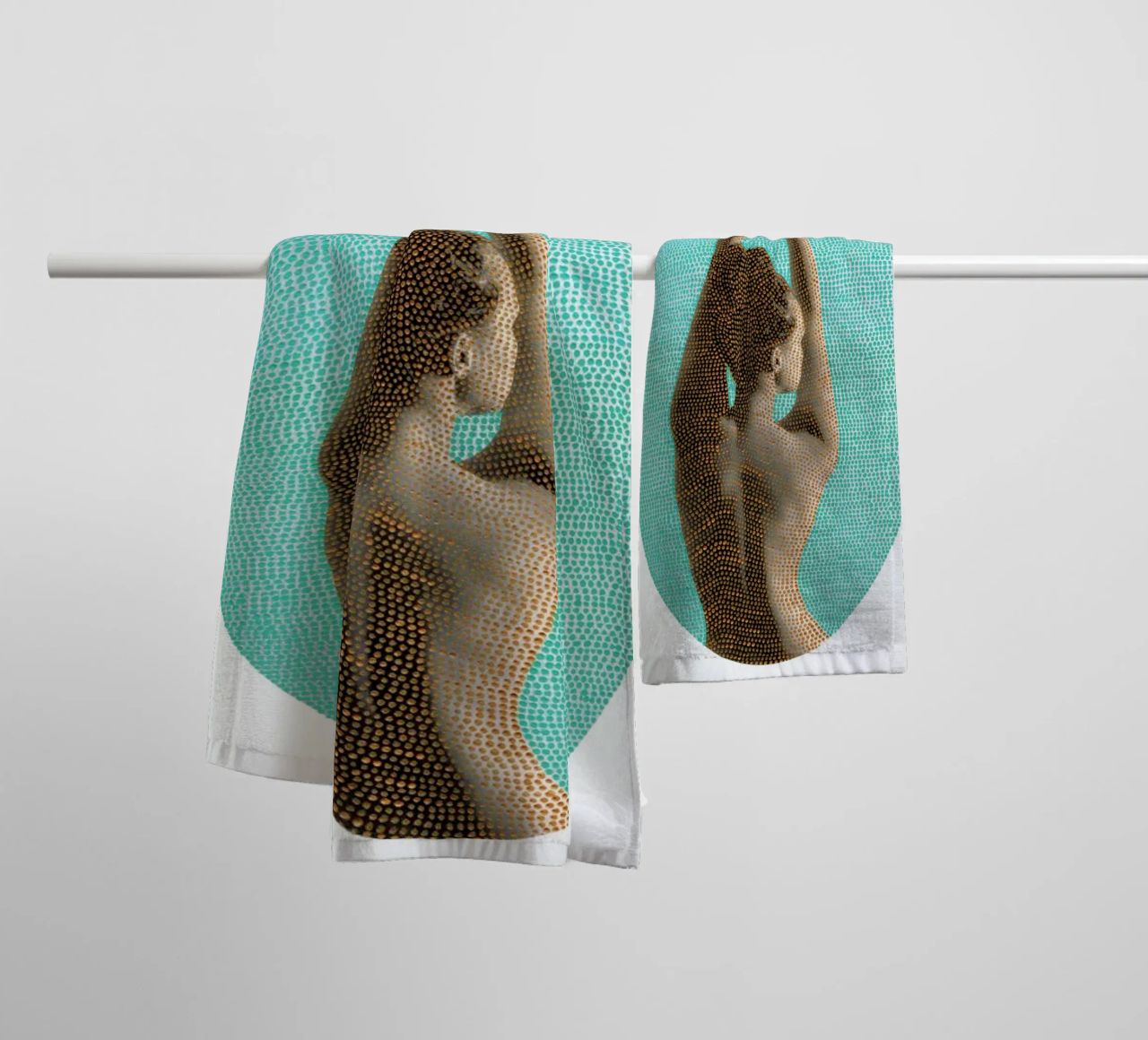 Noise (Mint) towel by BlauMaschine