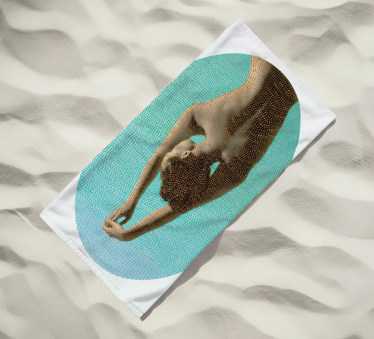 Noise (Mint) toalla de playa de BlauMaschine