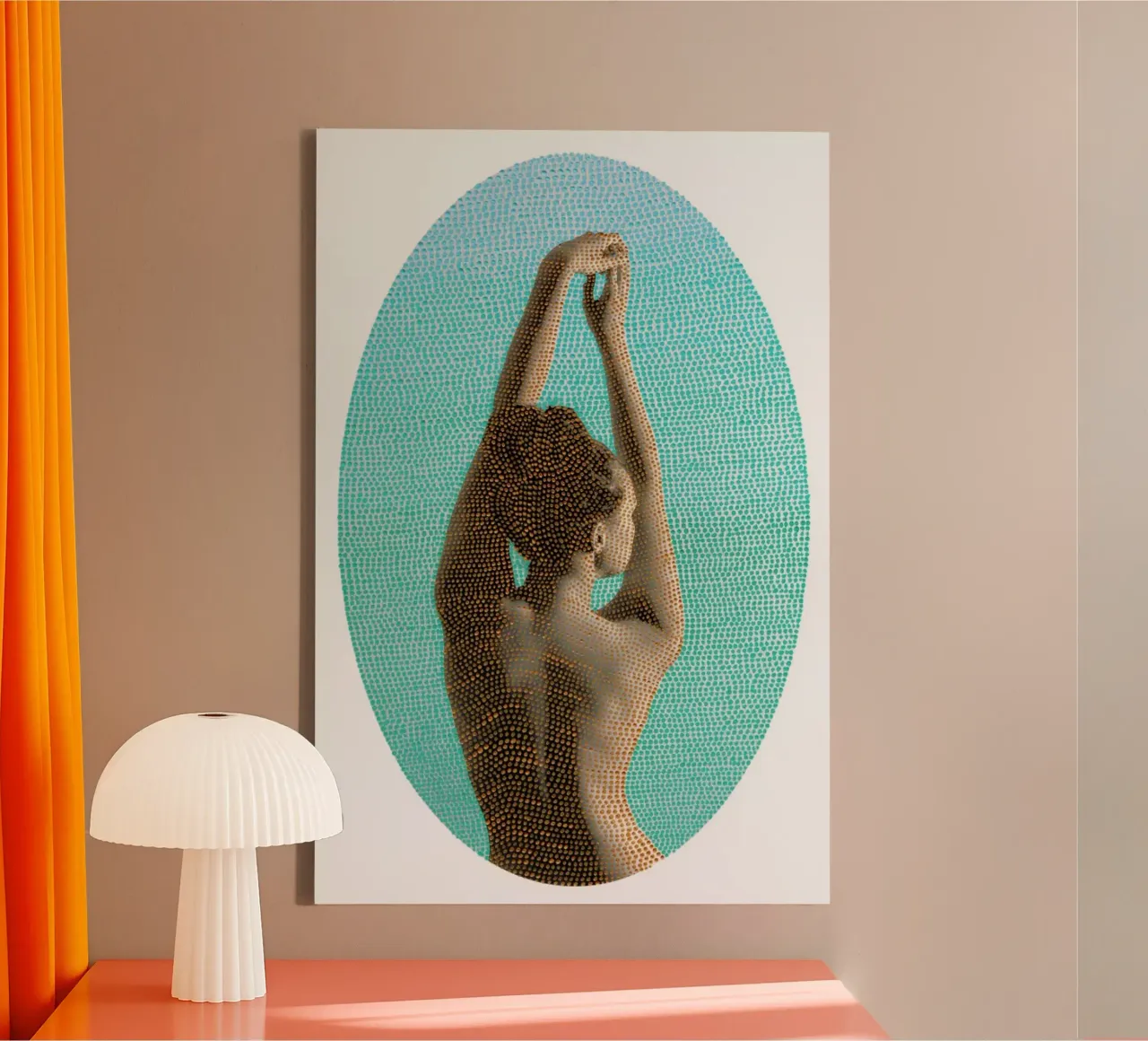 Noise (Mint) canvas with Floater frame by BlauMaschine