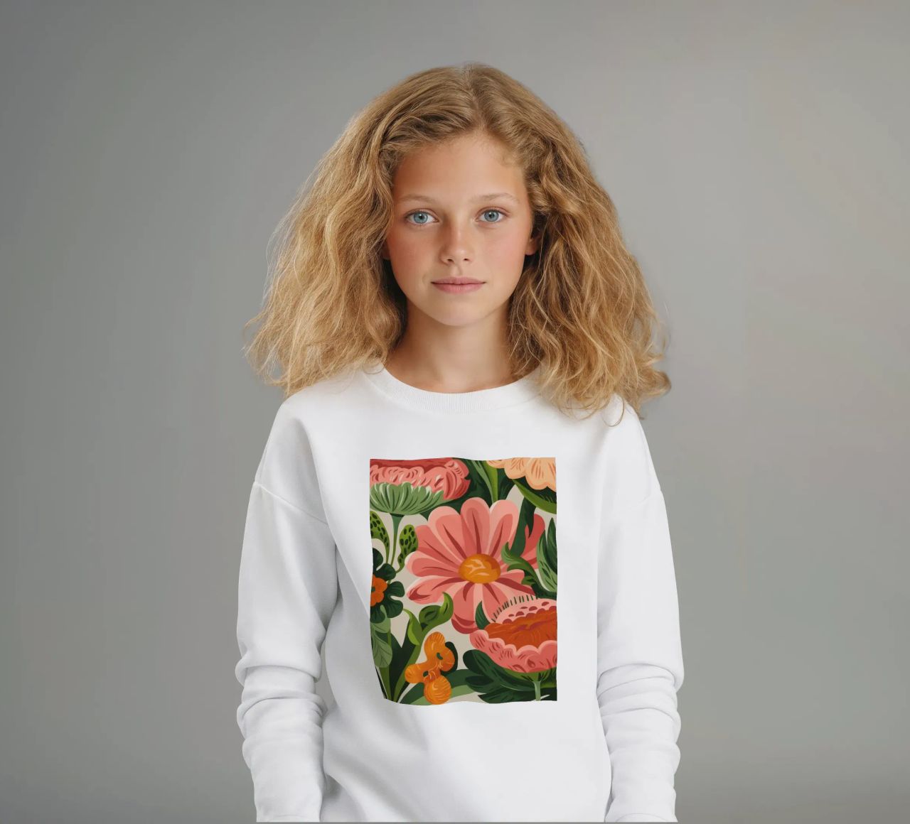 Fiori colorati felpa bambino da Artie Shifa