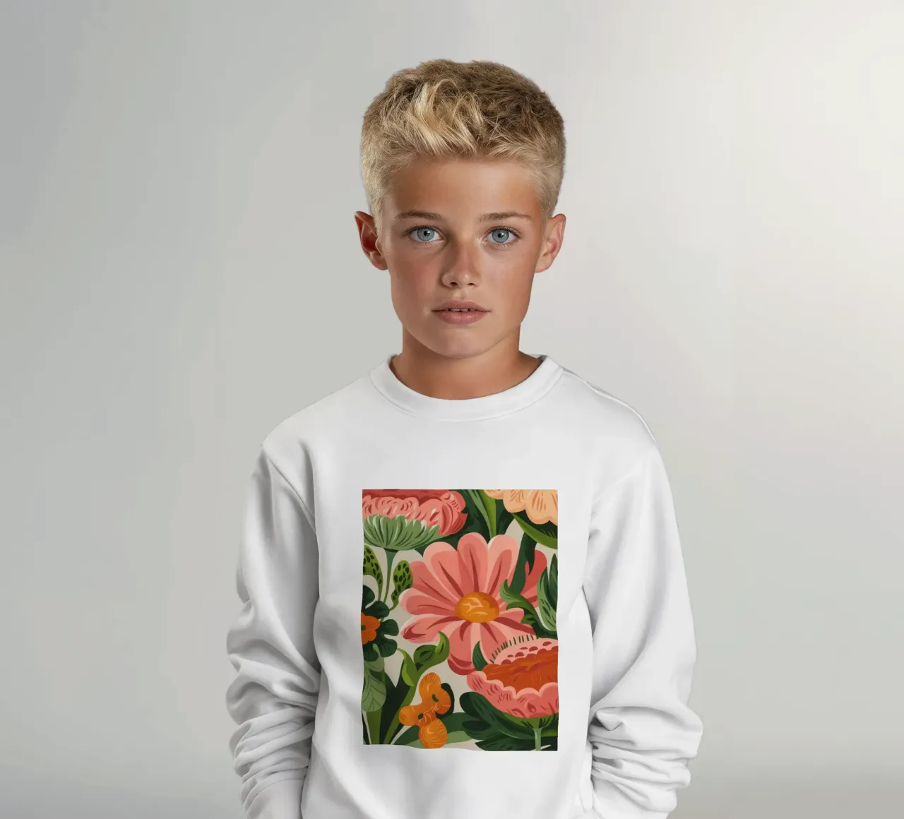 Fiori colorati felpa bambino da Artie Shifa
