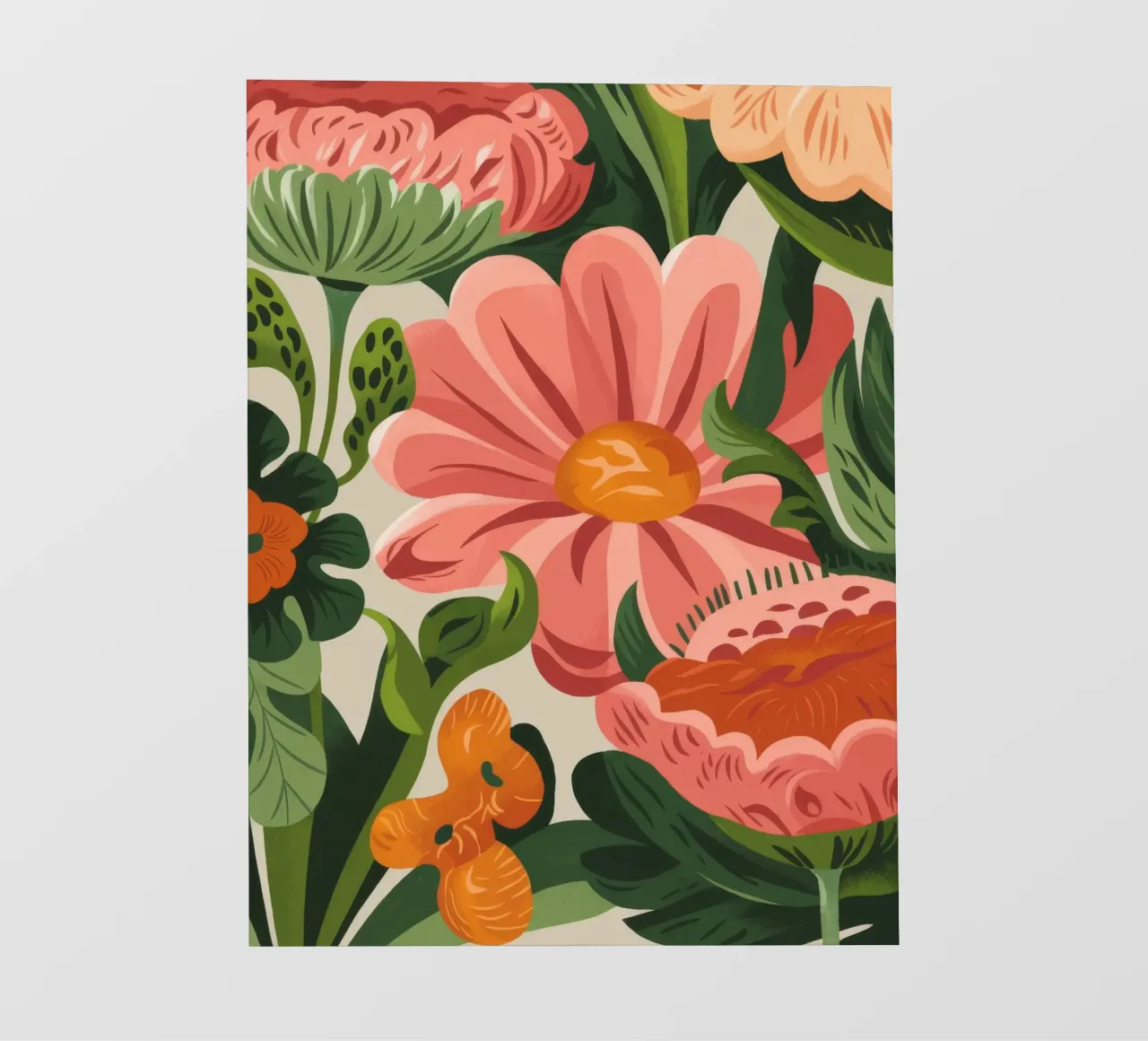 Flores de colores lámina retroiluminada de Artie Shifa