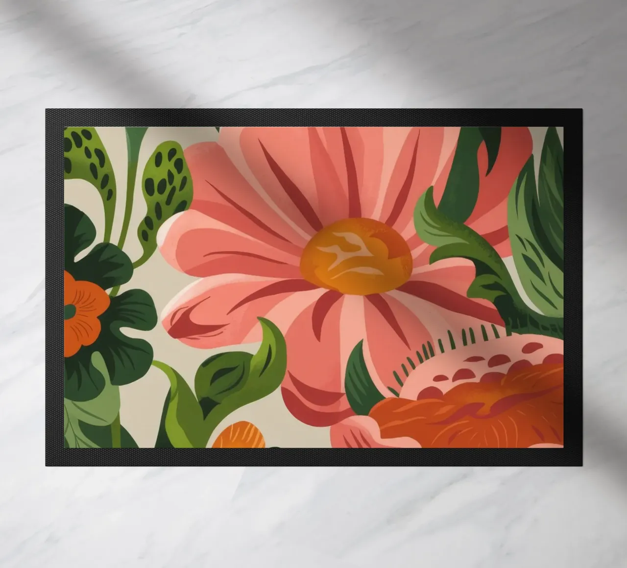 Colorful Blooms doormat by Artie Shifa