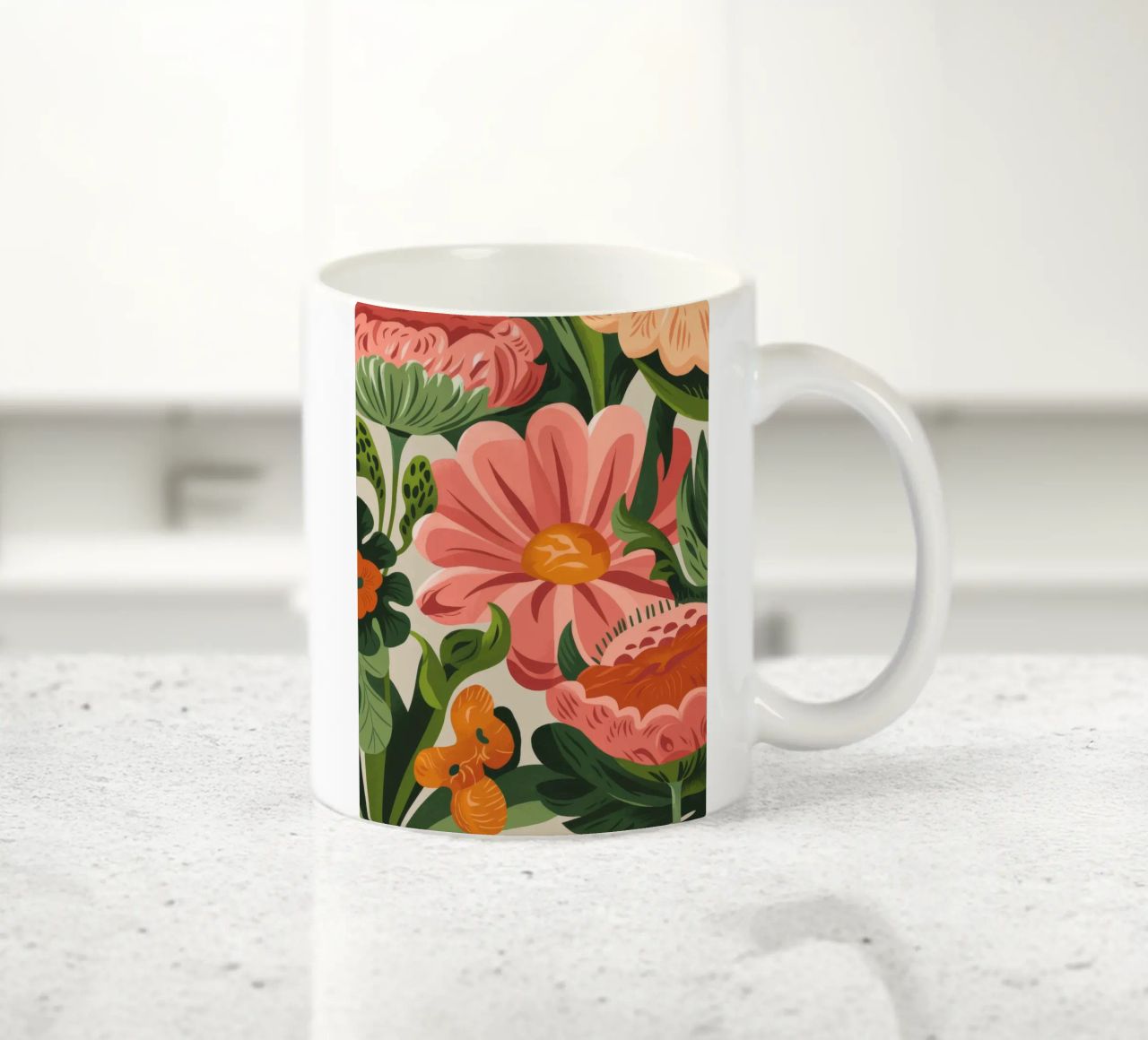 Fiori colorati tazza in ceramica da Artie Shifa