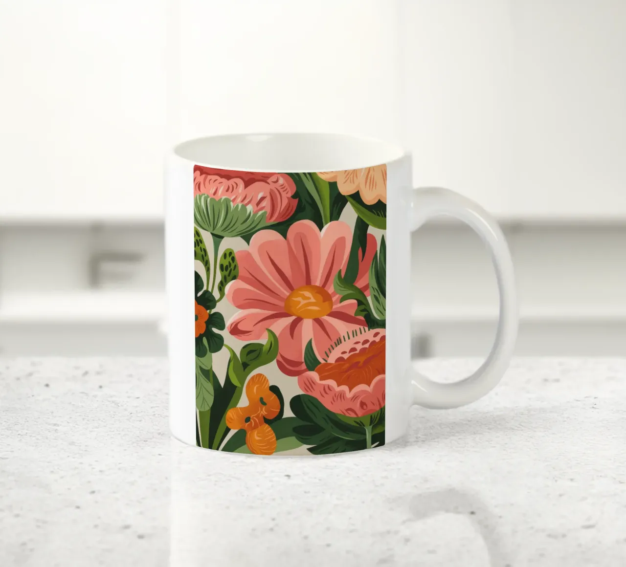 Fiori colorati tazza in ceramica da Artie Shifa
