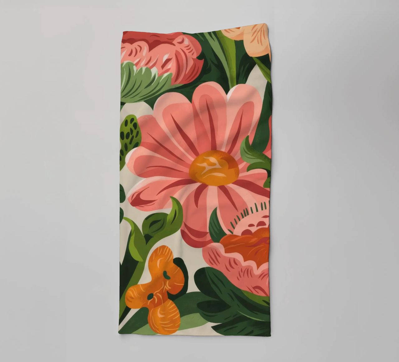 Fiori colorati asciugamano da bagno da Artie Shifa