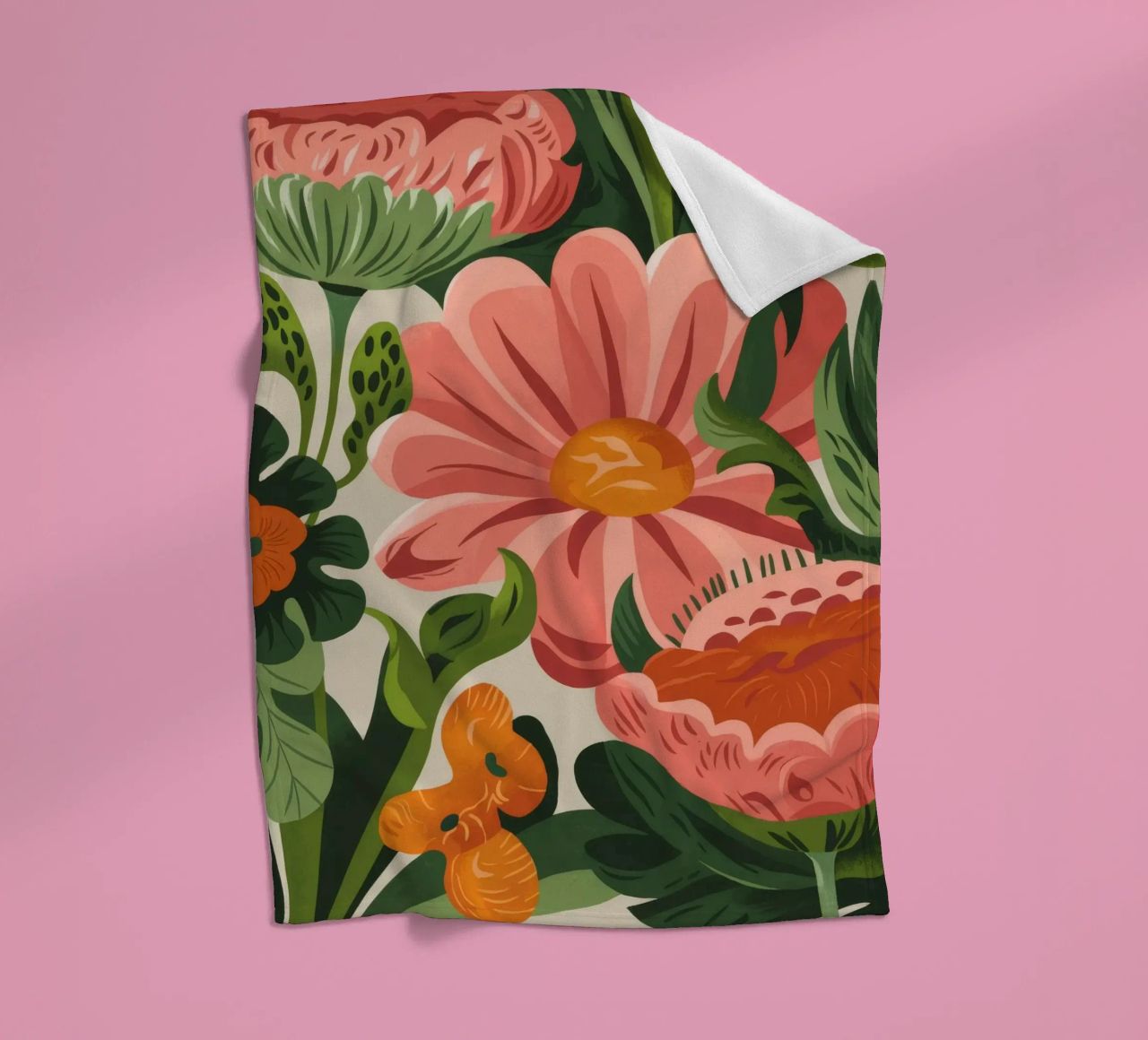 Fiori colorati coperta in pile da Artie Shifa