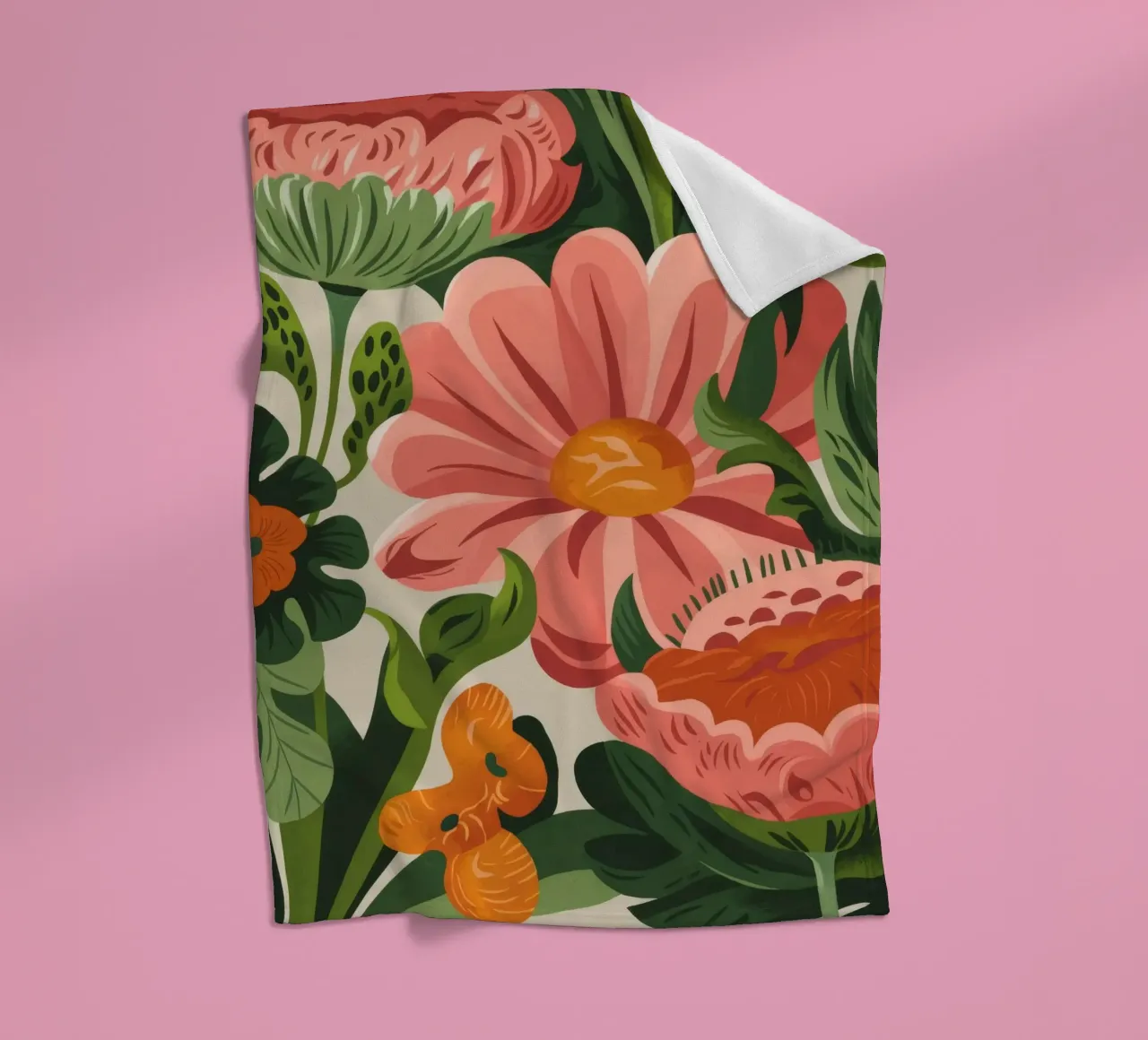 Fiori colorati coperta in pile da Artie Shifa