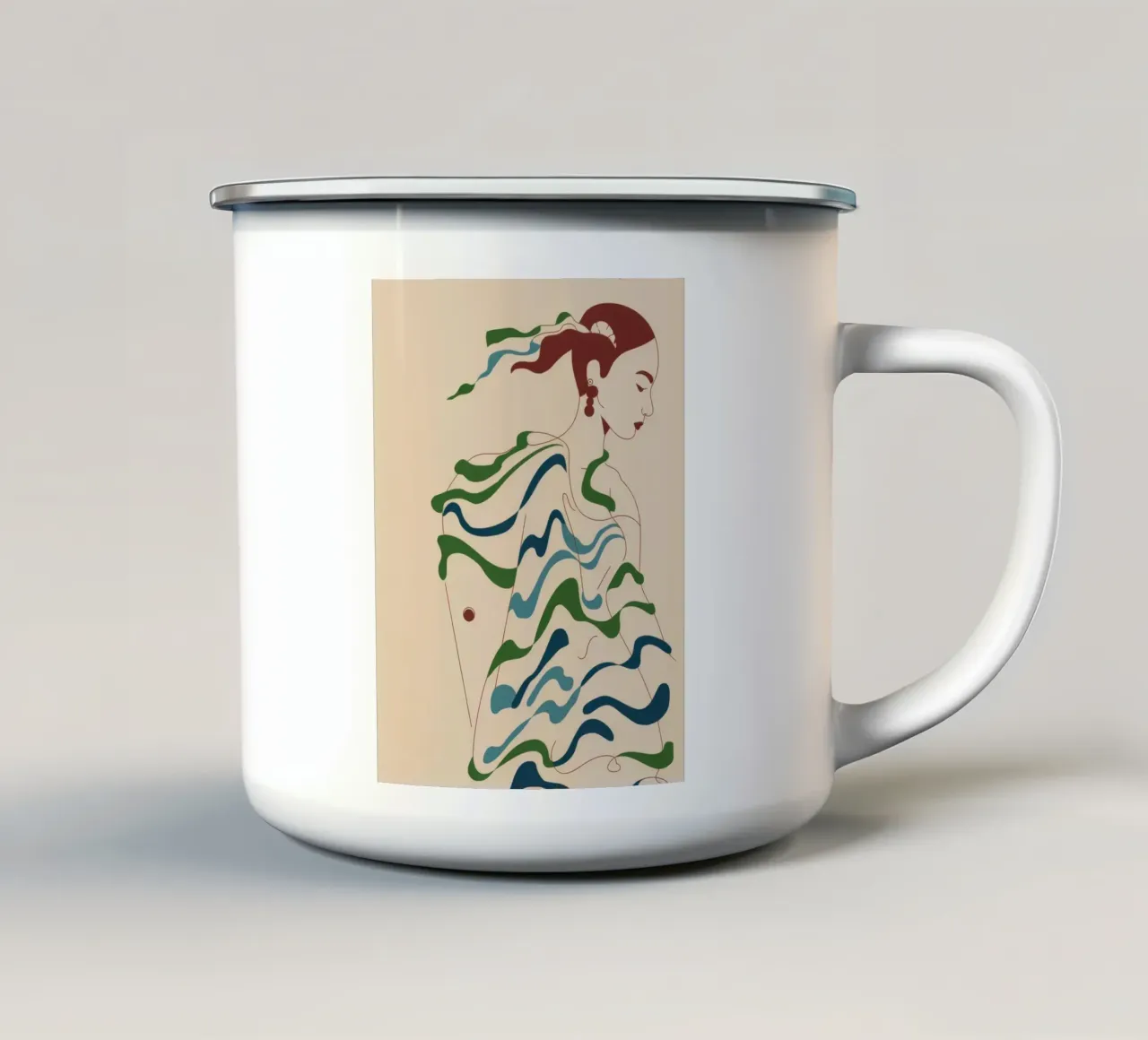 Armonia fluida tazza in smalto da Artie Shifa
