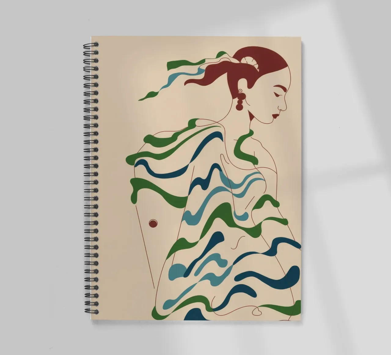 Fluid Harmony spiral notebook by Artie Shifa