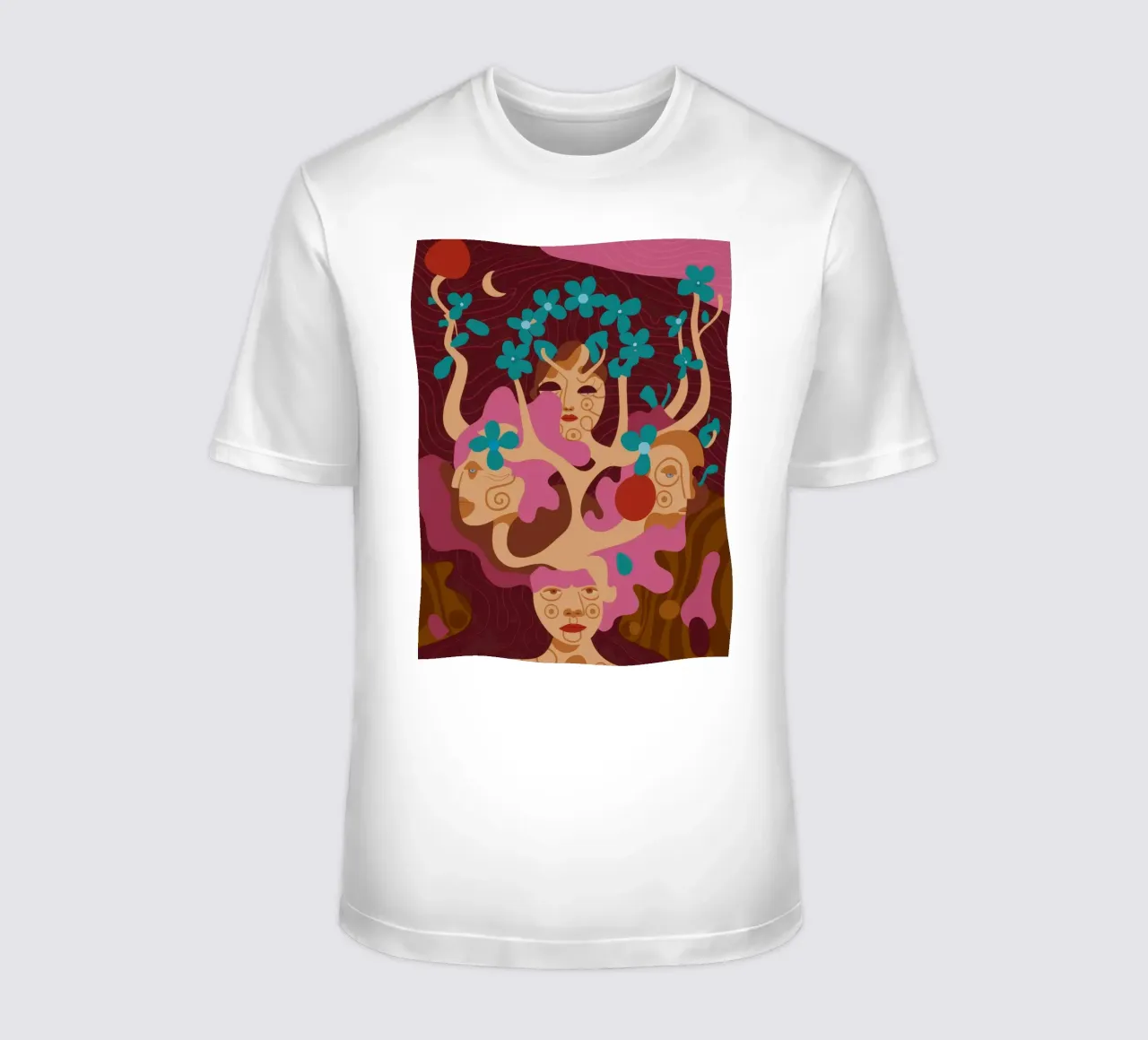 Volti della natura t-shirt da Artie Shifa