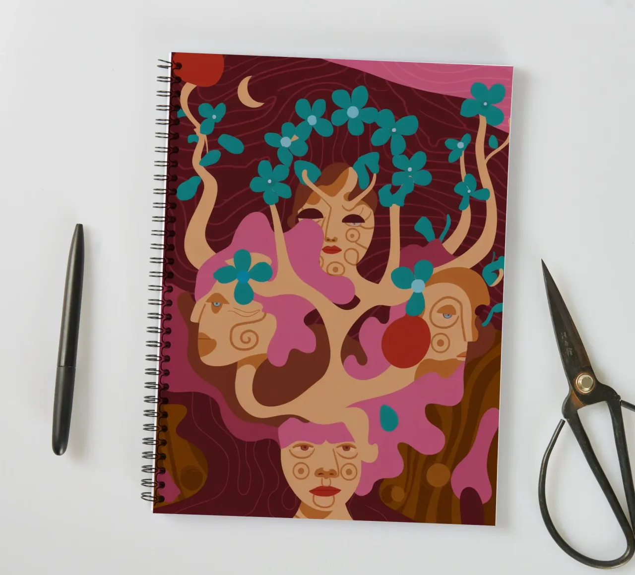 Faces of Nature spiral notebook by Artie Shifa