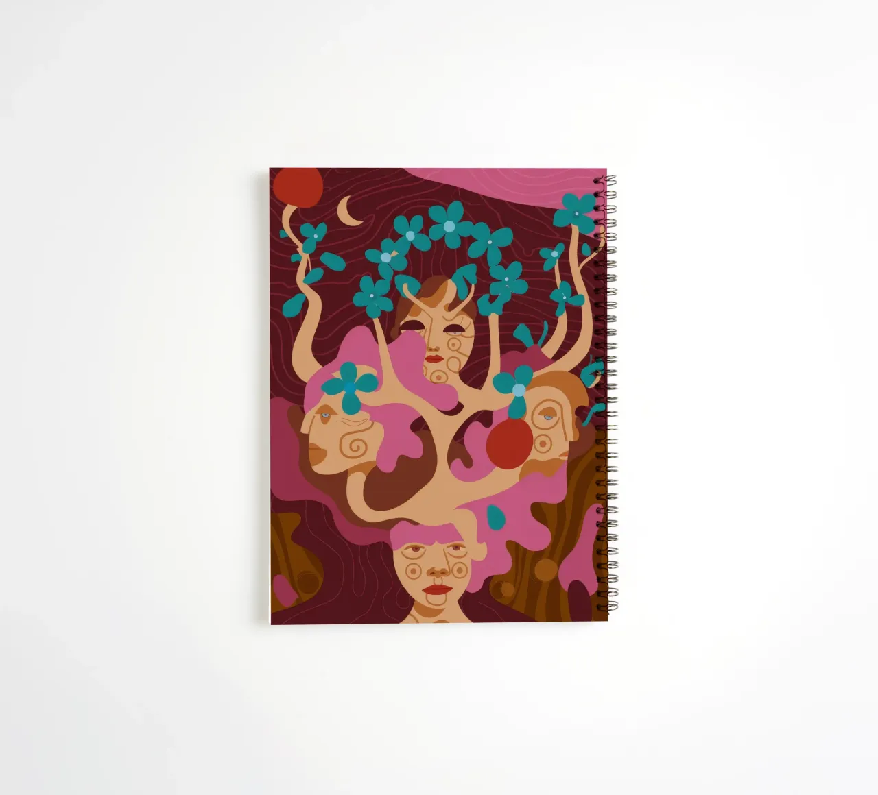 Faces of Nature spiral notebook by Artie Shifa