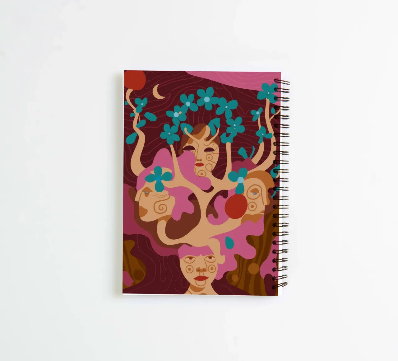 Faces of Nature spiral notebook by Artie Shifa