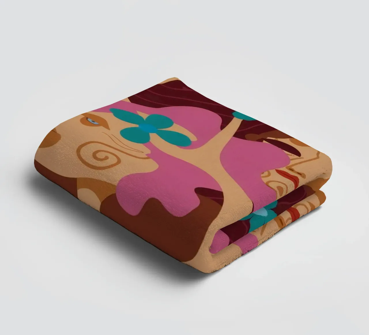 Faces of Nature towel by Artie Shifa