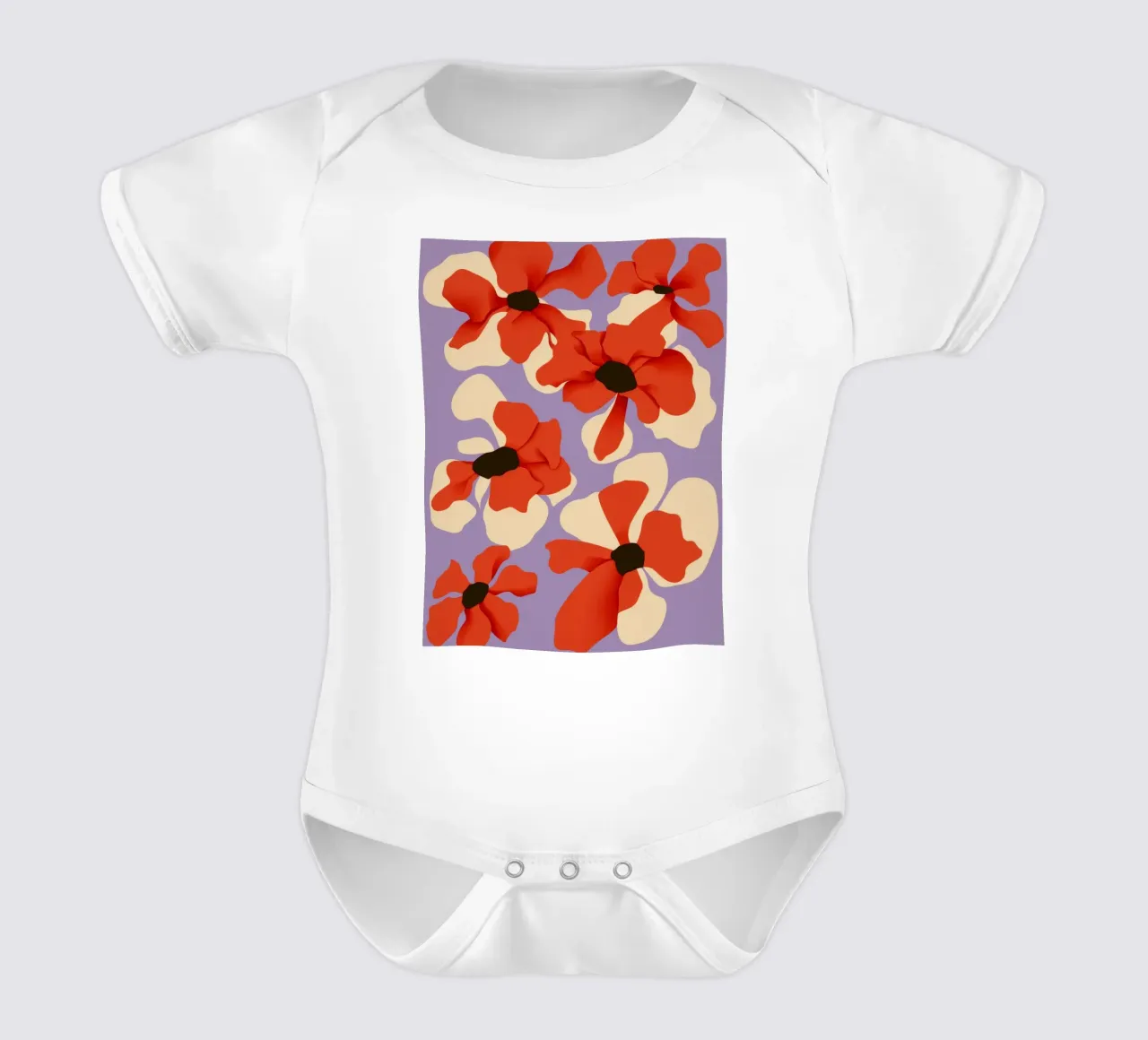 Fioritura cremisi body neonato maniche corte da Artie Shifa