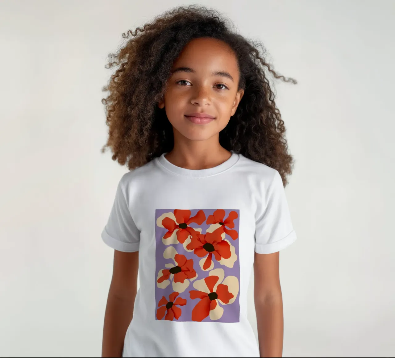 Crimson Bloom kids t-shirt by Artie Shifa