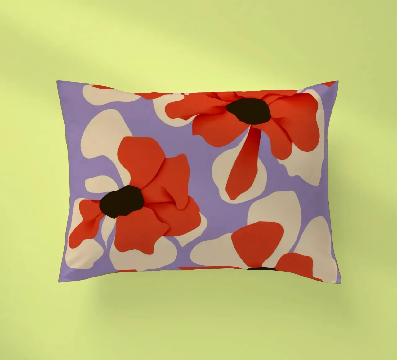 Fioritura cremisi cuscino da Artie Shifa