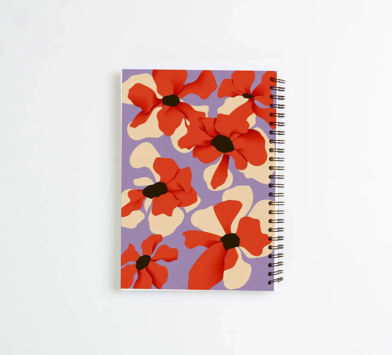 Crimson Bloom spiral notebook by Artie Shifa