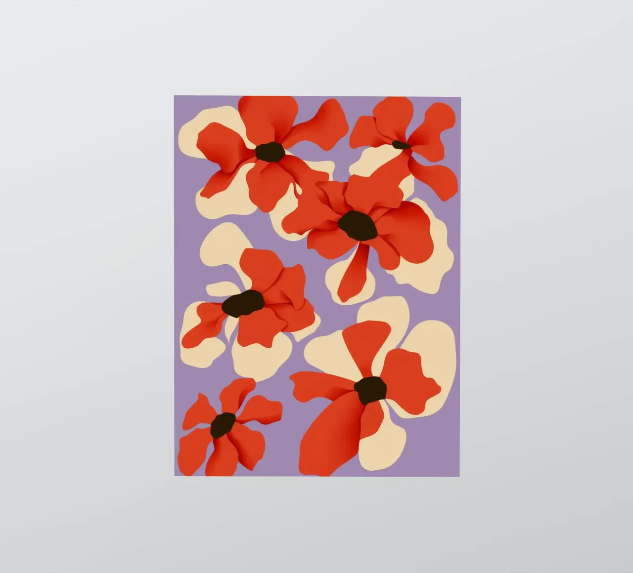 Fleur cramoisie autocollant de Artie Shifa