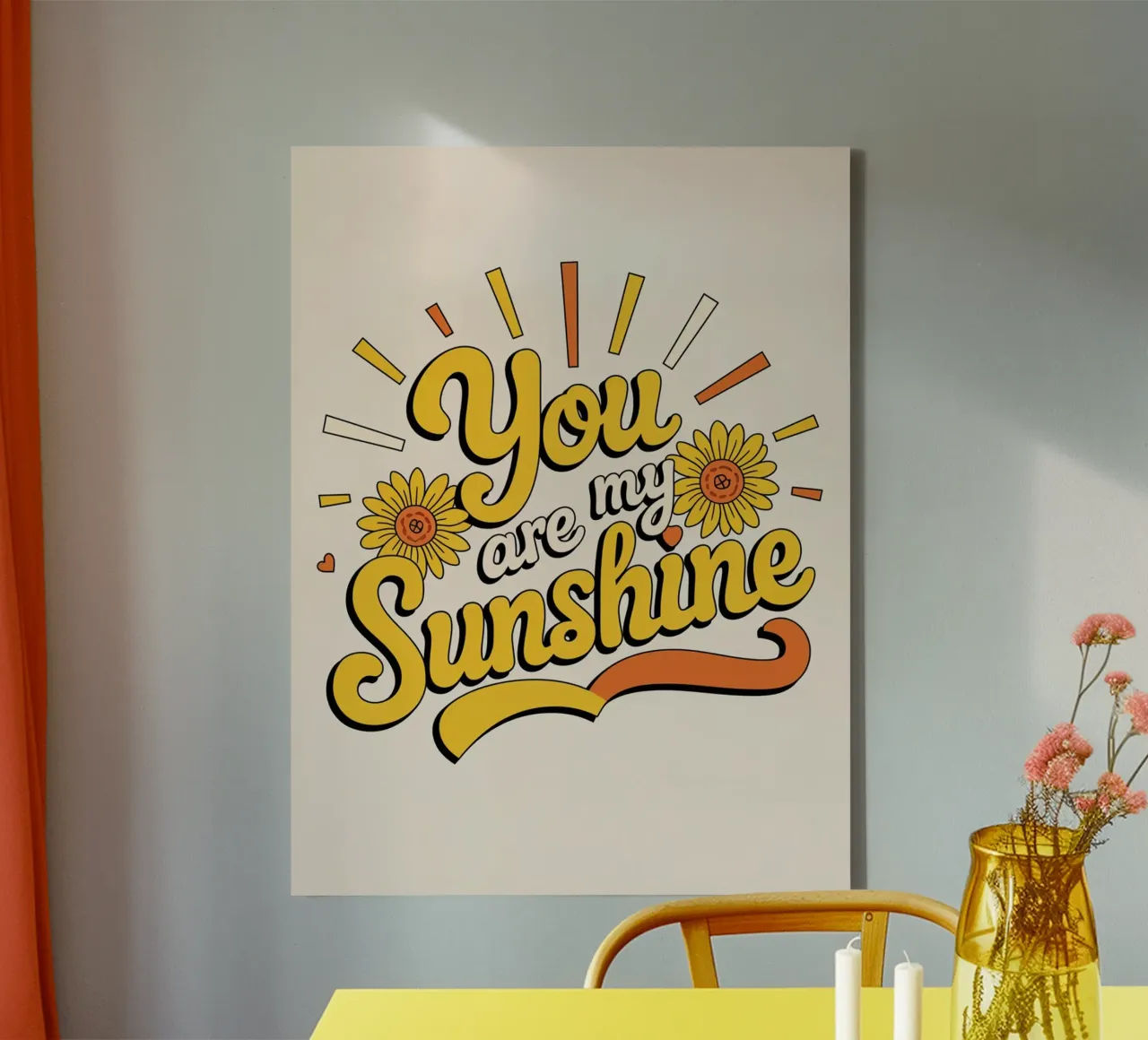 Sei il mio raggio di sole tela con Cornice a cassetta da logic