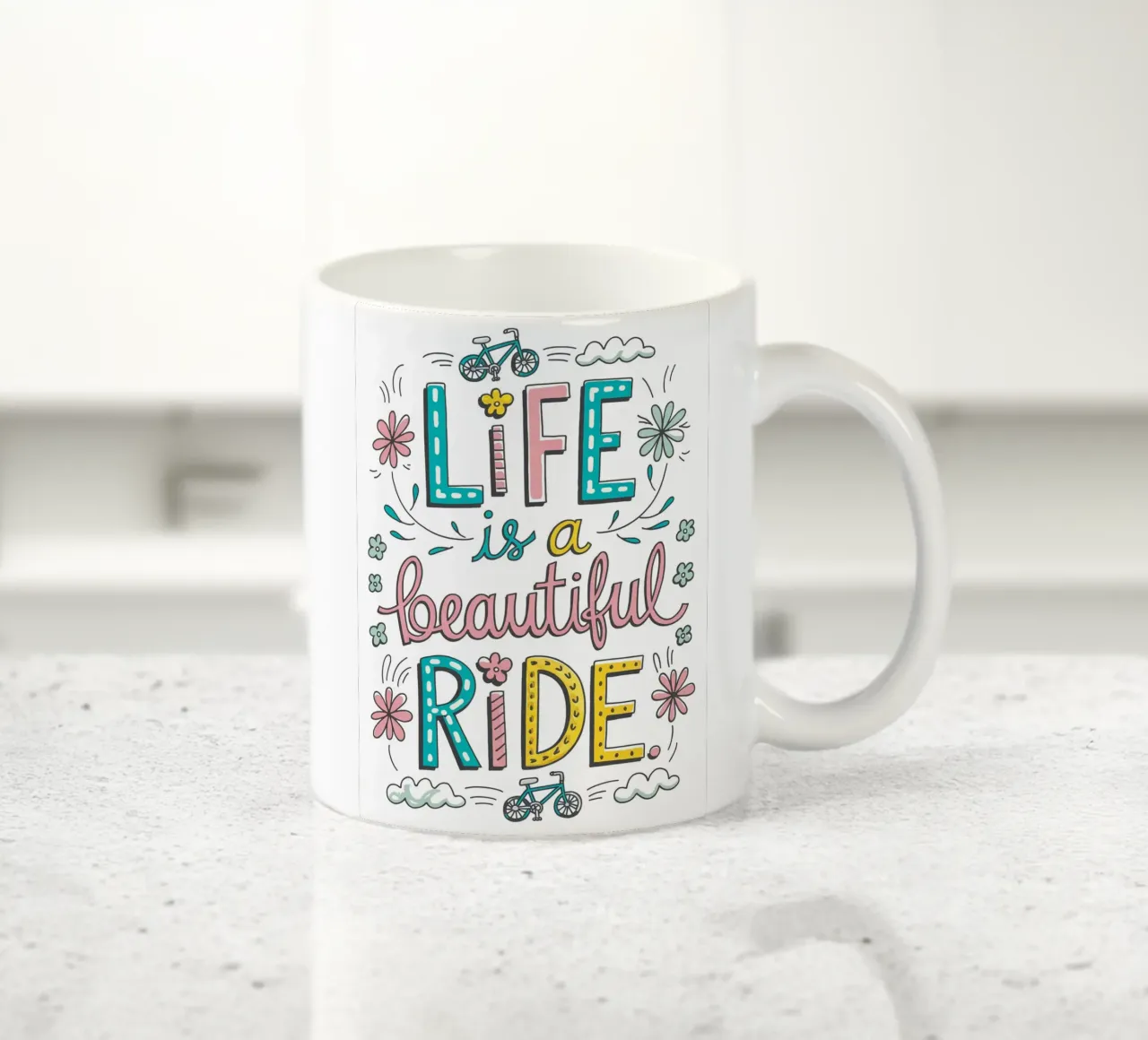 La vita è una bellissima corsa. tazza in ceramica da logic